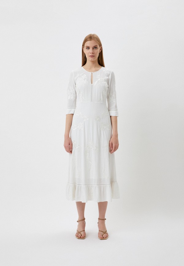 женское повседневные платье french connection, белое
