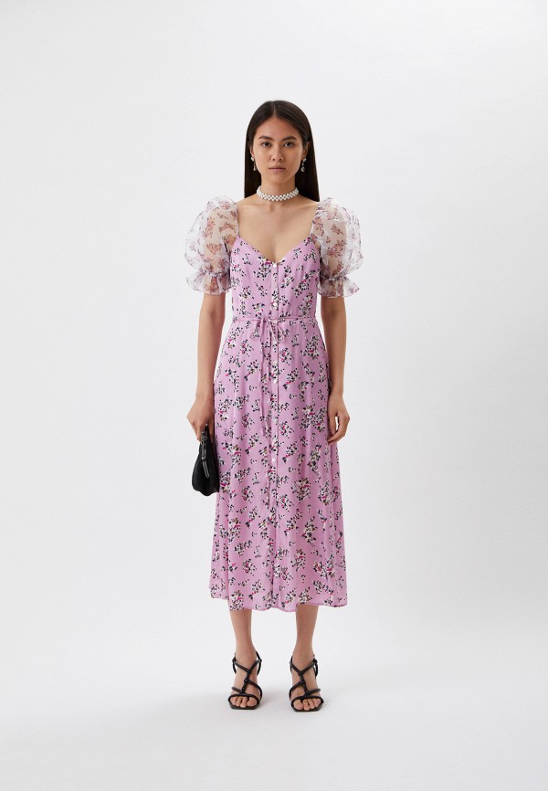 женское повседневные платье french connection, розовое
