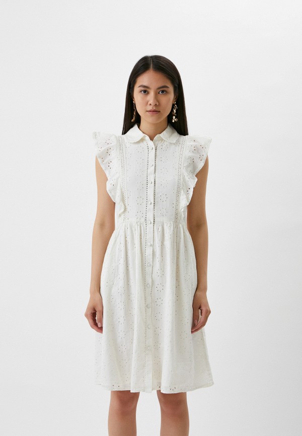 женское платье french connection, белое