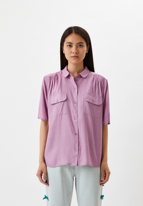 женская блузка french connection, фиолетовая