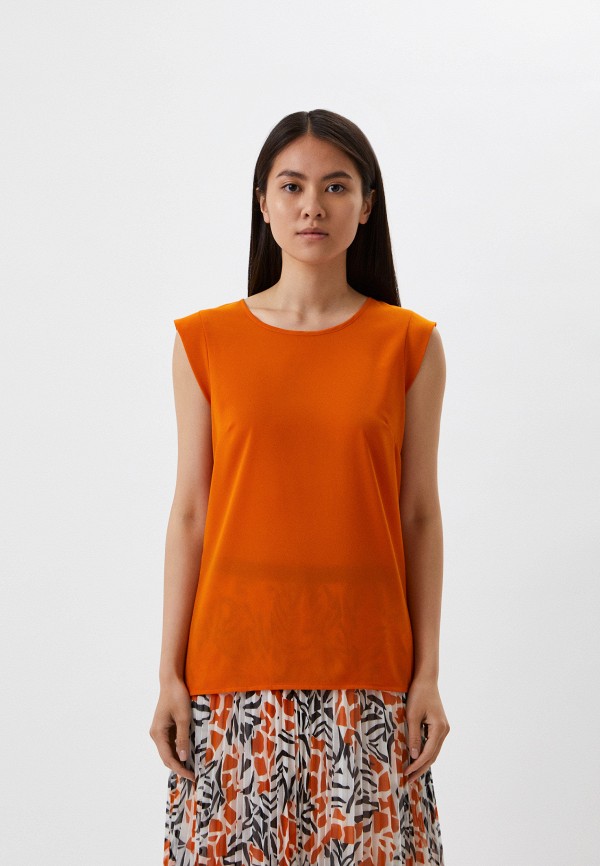женская блузка french connection, оранжевая