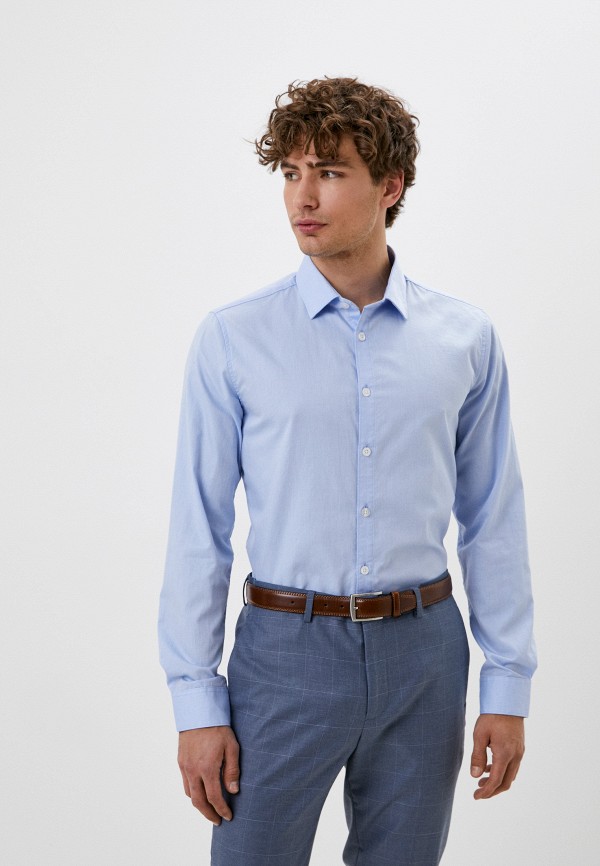 мужская рубашка с длинным рукавом mexx, голубая