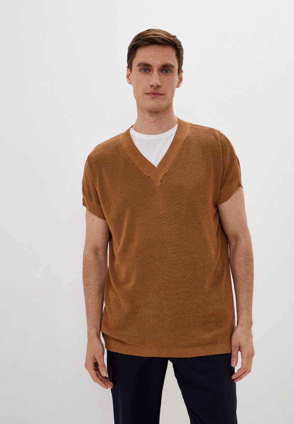 мужской пуловер trendyol, коричневый