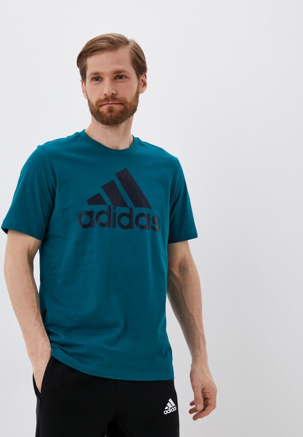 мужская спортивные футболка adidas, бирюзовая
