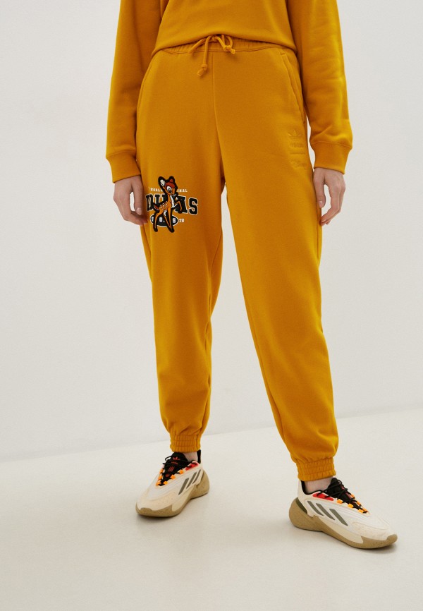 женские спортивные брюки adidas, оранжевые