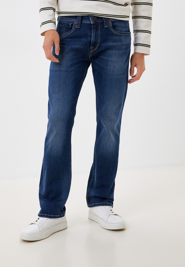 мужские прямые джинсы pepe jeans london, синие