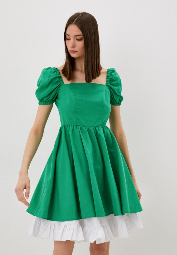 женское повседневные платье unicomoda, зеленое