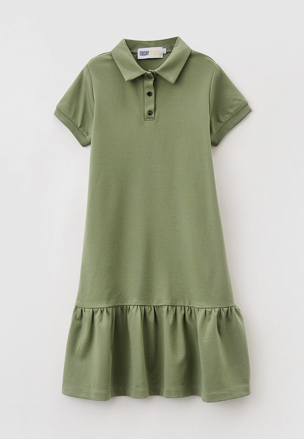 повседневные платье fridaymonday для девочки, зеленое