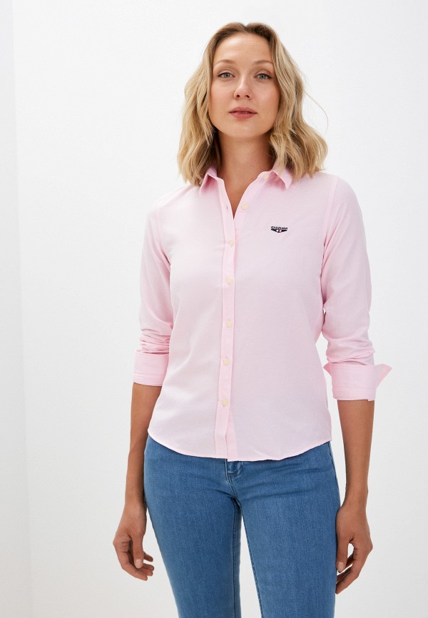 женская рубашка с длинным рукавом galvanni, розовая
