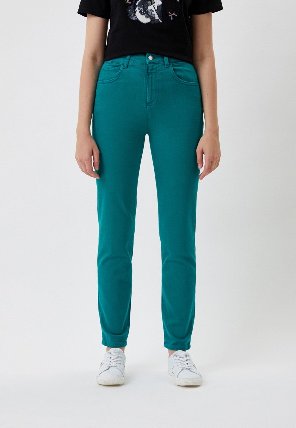 женские прямые джинсы max&co, голубые