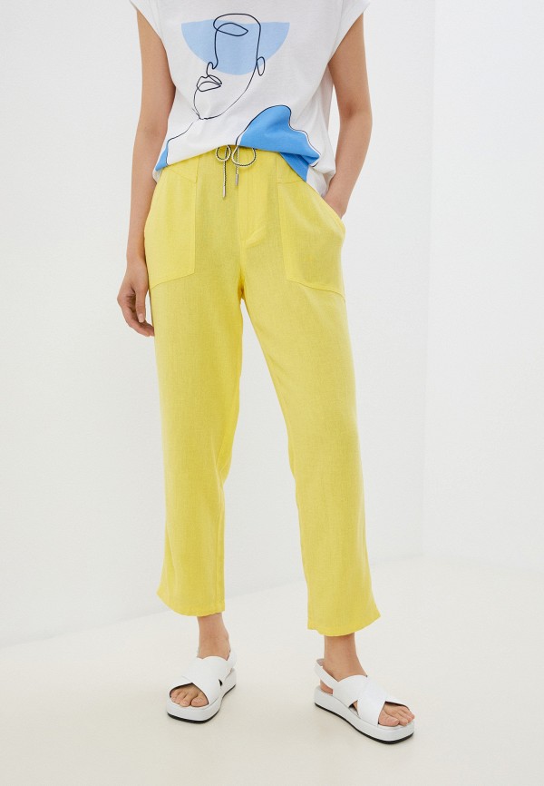 женские прямые брюки betty & co, желтые