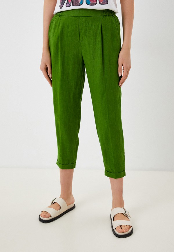 женские повседневные брюки united colors of benetton, зеленые