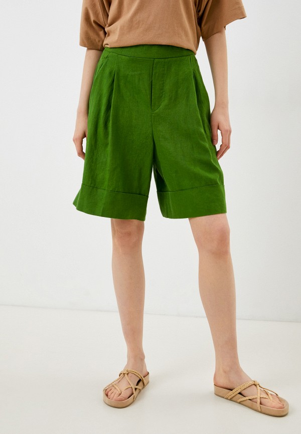 женские повседневные шорты united colors of benetton, зеленые