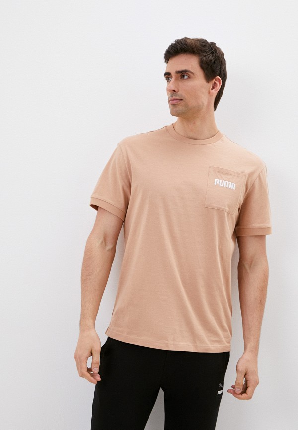 мужская спортивные футболка puma, бежевая