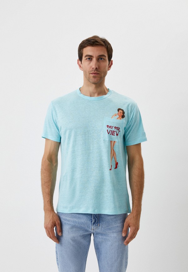 мужская футболка mc2 saint barth, голубая