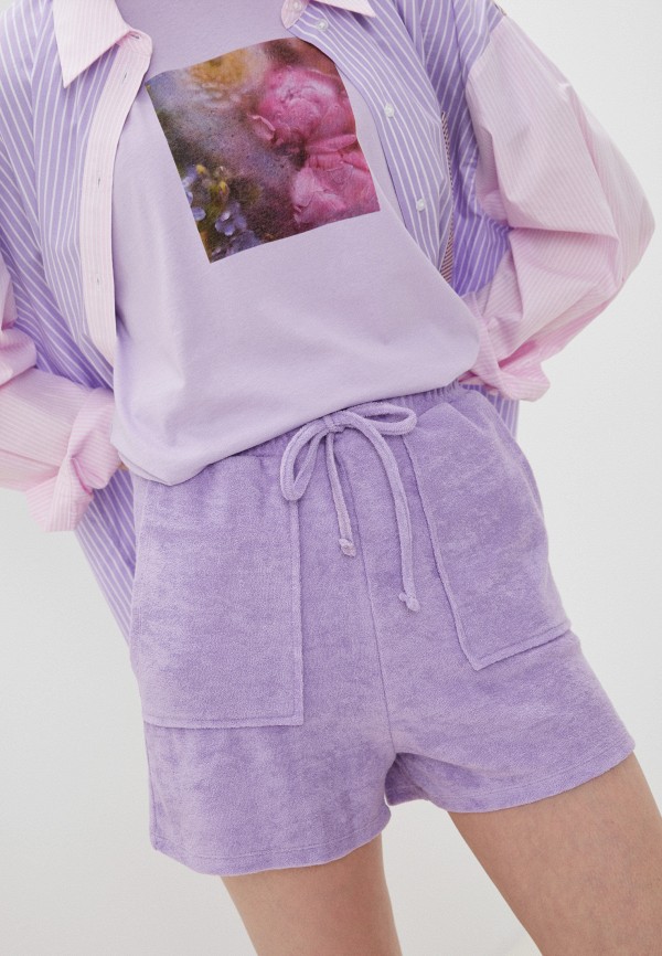 женские спортивные шорты koton, фиолетовые