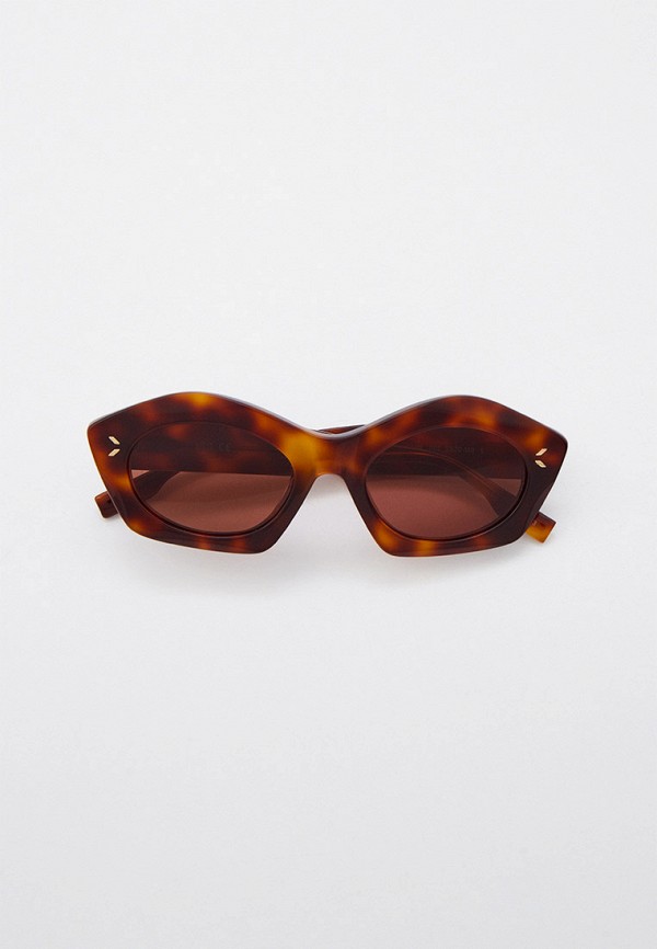 женские солнцезащитные очки mcq alexander mcqueen, коричневые
