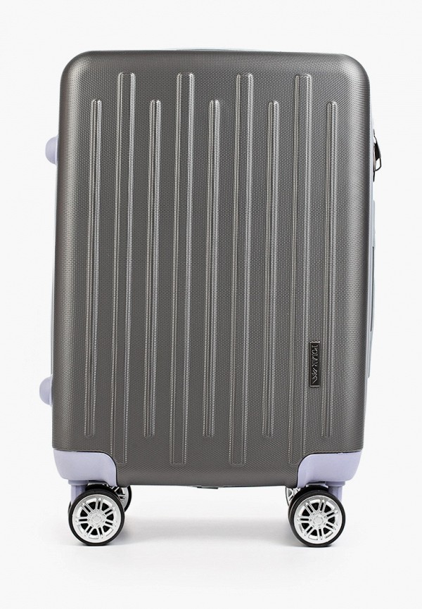 женский чемодан polar, серый