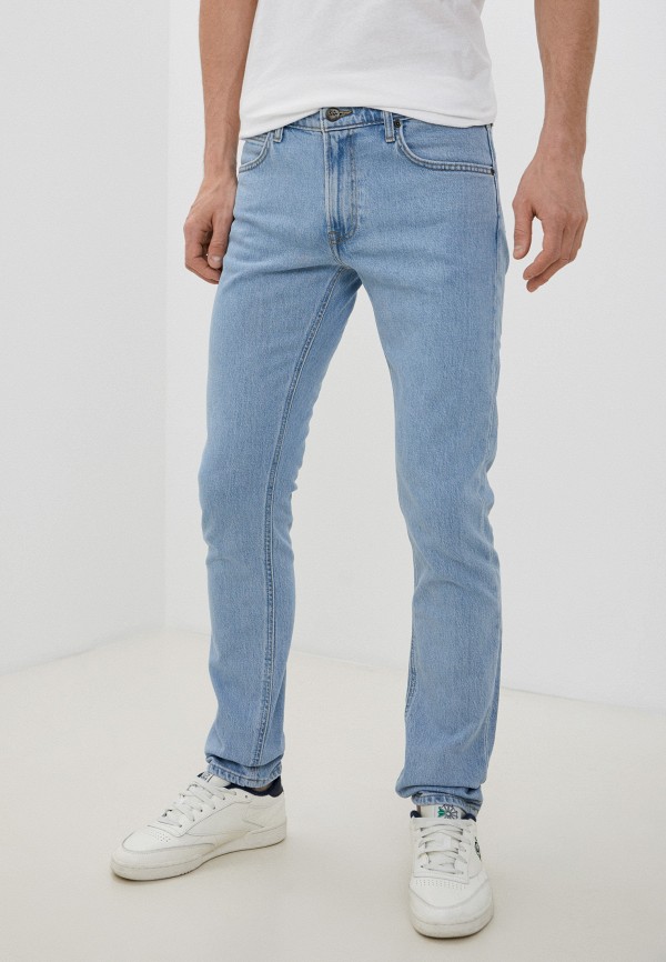 мужские прямые джинсы lee, голубые