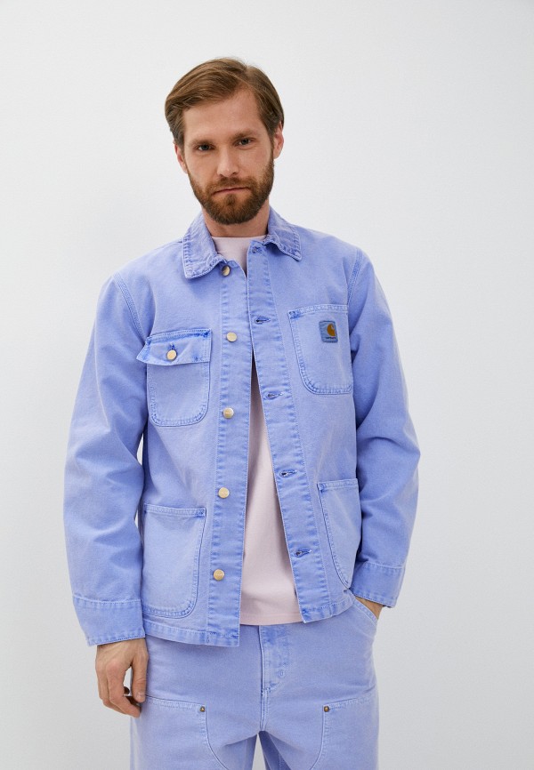 мужская джинсовые куртка carhartt wip, голубая