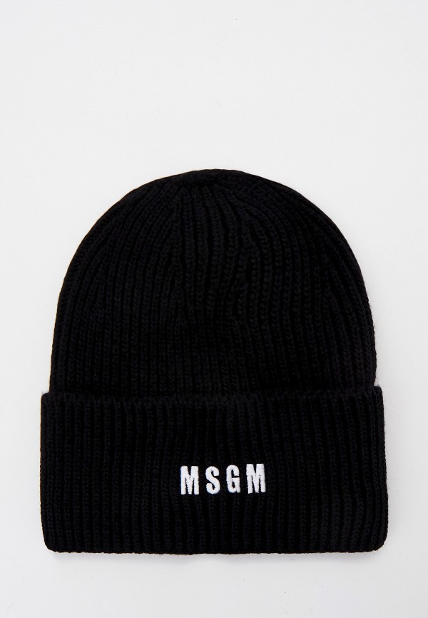 женская шапка msgm, черная