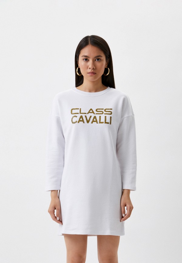 женское платье cavalli class, белое