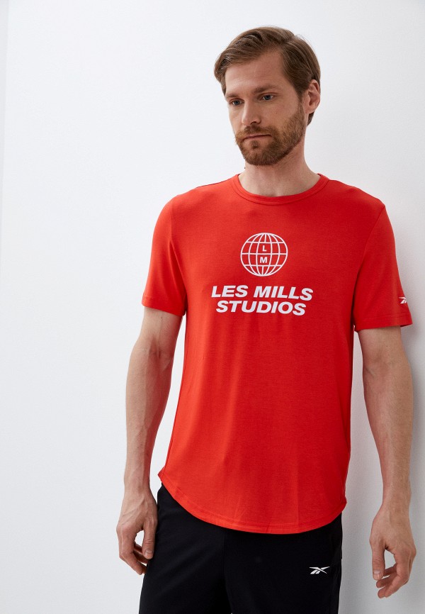 мужская спортивные футболка reebok, красная