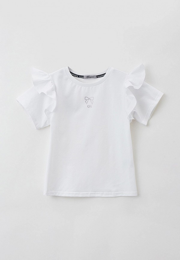 футболка с коротким рукавом choupette для девочки, белая
