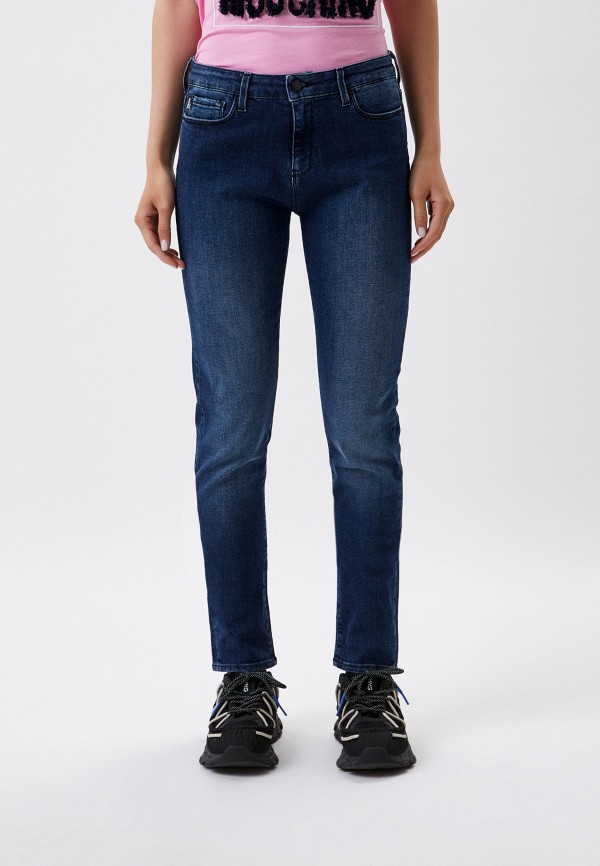 женские джинсы love moschino, синие