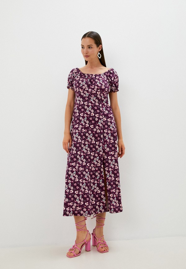 женское повседневные платье rene santi, фиолетовое