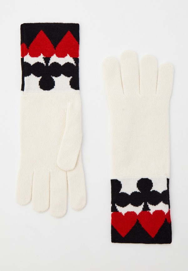 женские перчатки boutique moschino, белые