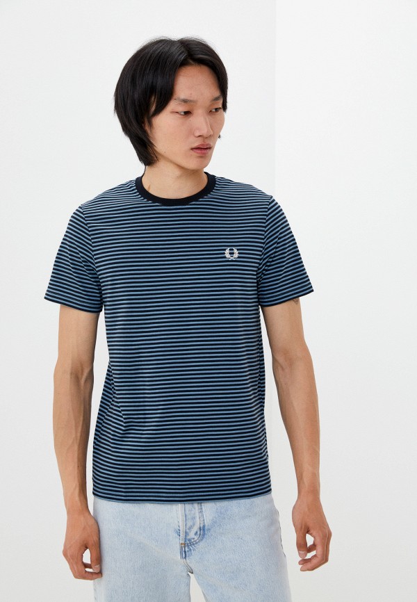 мужская футболка с коротким рукавом fred perry, синяя