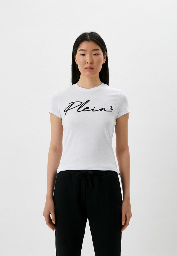 женская футболка philipp plein, белая