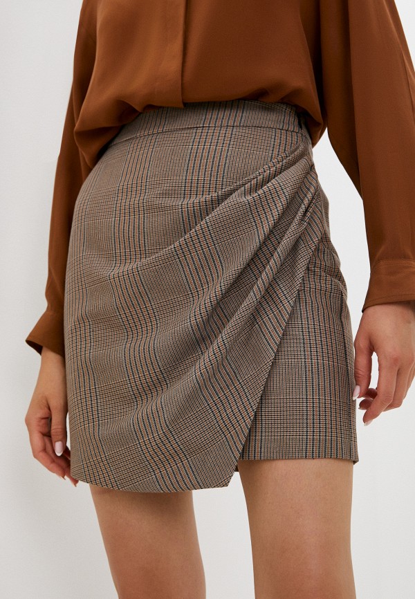 женская прямые юбка silvian heach, коричневая