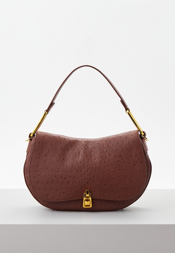 женская сумка coccinelle, коричневая