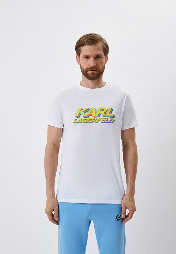 мужская футболка karl lagerfeld, белая