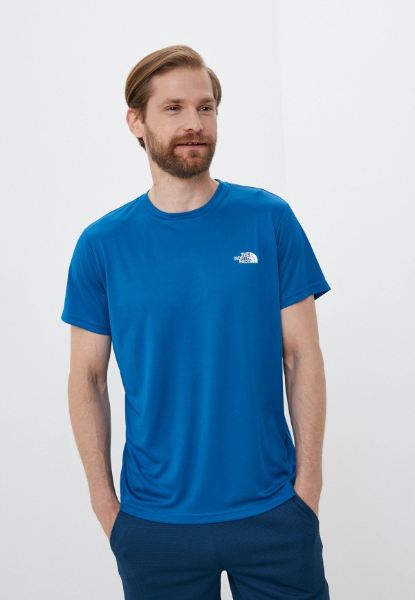мужская спортивные футболка the north face, синяя