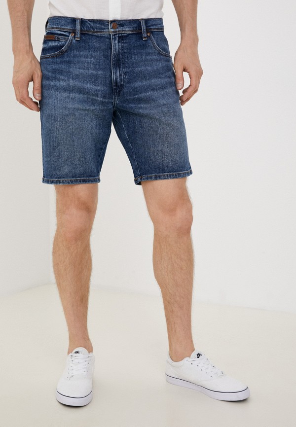 мужские джинсовые шорты wrangler, синие