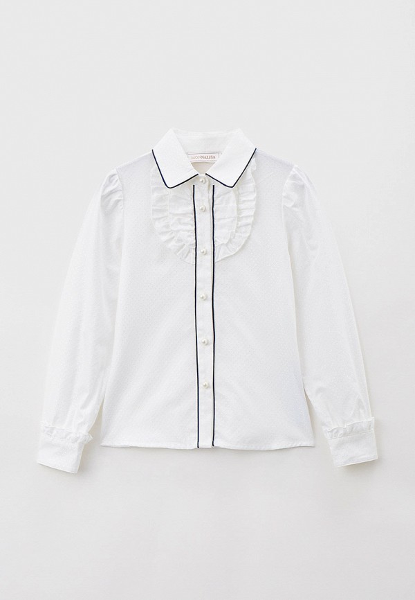 блузка monnalisa для девочки, белая