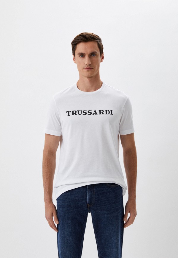 мужская футболка trussardi, белая