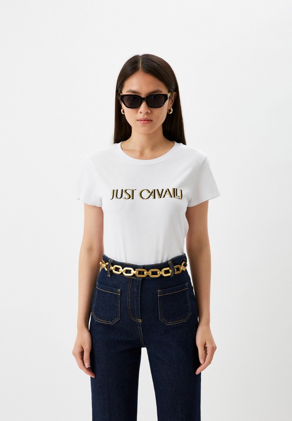 женская футболка just cavalli, белая