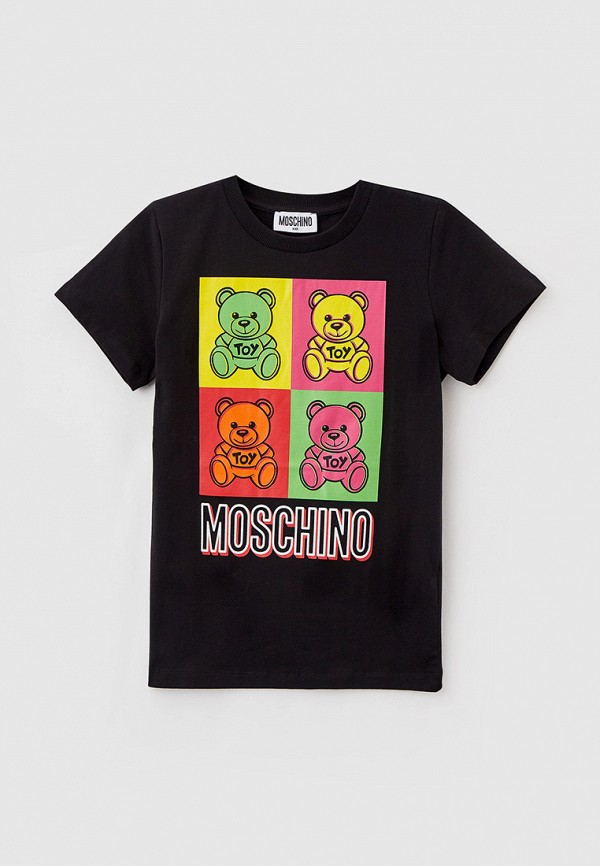 футболка с коротким рукавом moschino kid малыши, черная