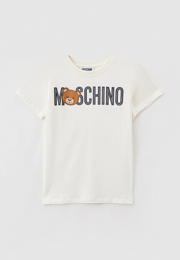 футболка с коротким рукавом moschino kid малыши, белая