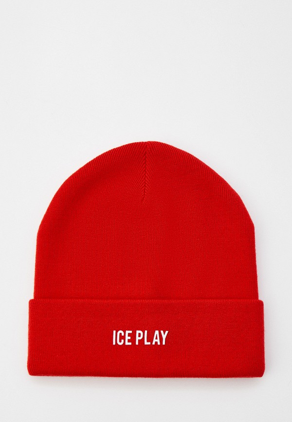 мужская шапка ice play, красная