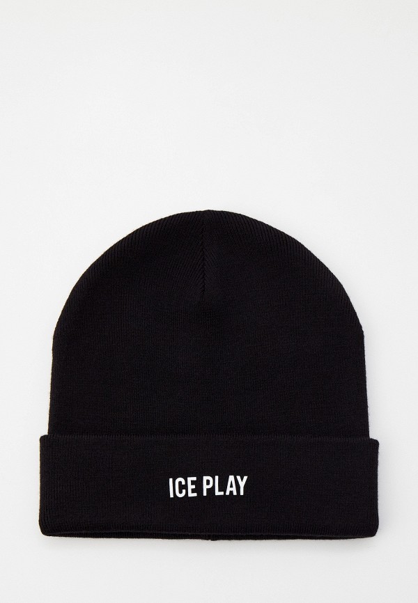 мужская шапка ice play, черная