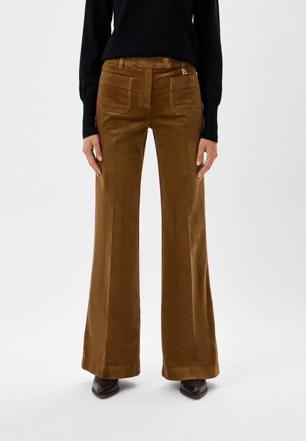 женские повседневные брюки luisa spagnoli, коричневые