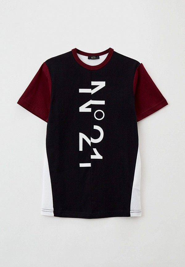 футболка с коротким рукавом n21 для мальчика, черная