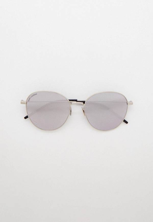 женские солнцезащитные очки saint laurent, серебряные