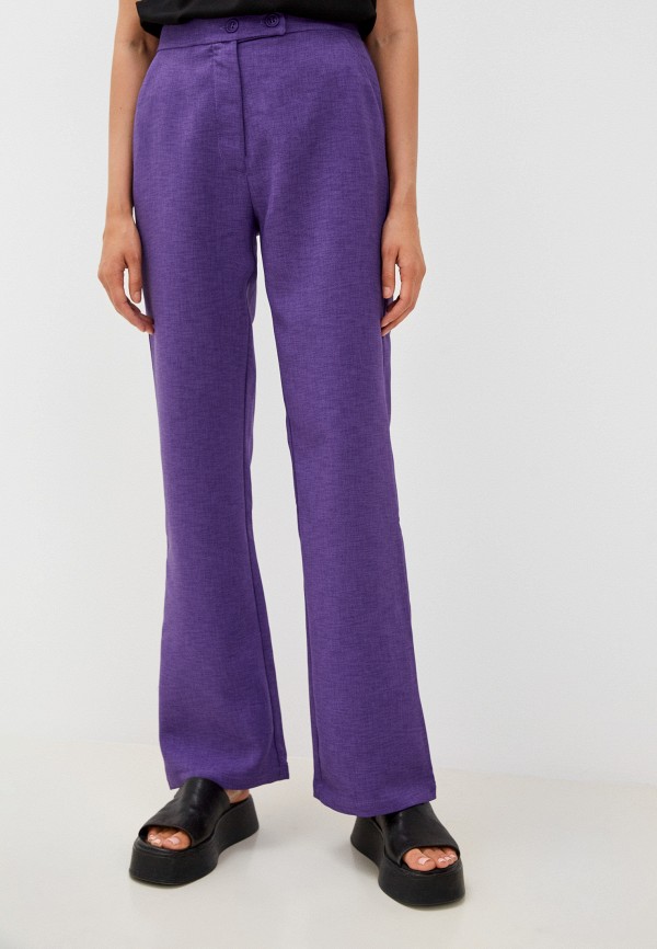 женские повседневные брюки rinascimento, фиолетовые