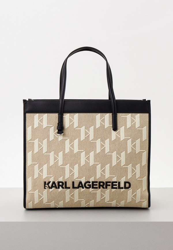 женская сумка karl lagerfeld, бежевая